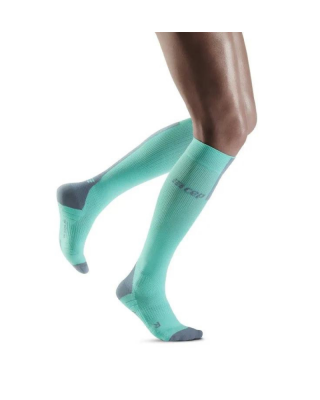 Women's running knee socks CEP ULTRALIGHT ice blue/grey